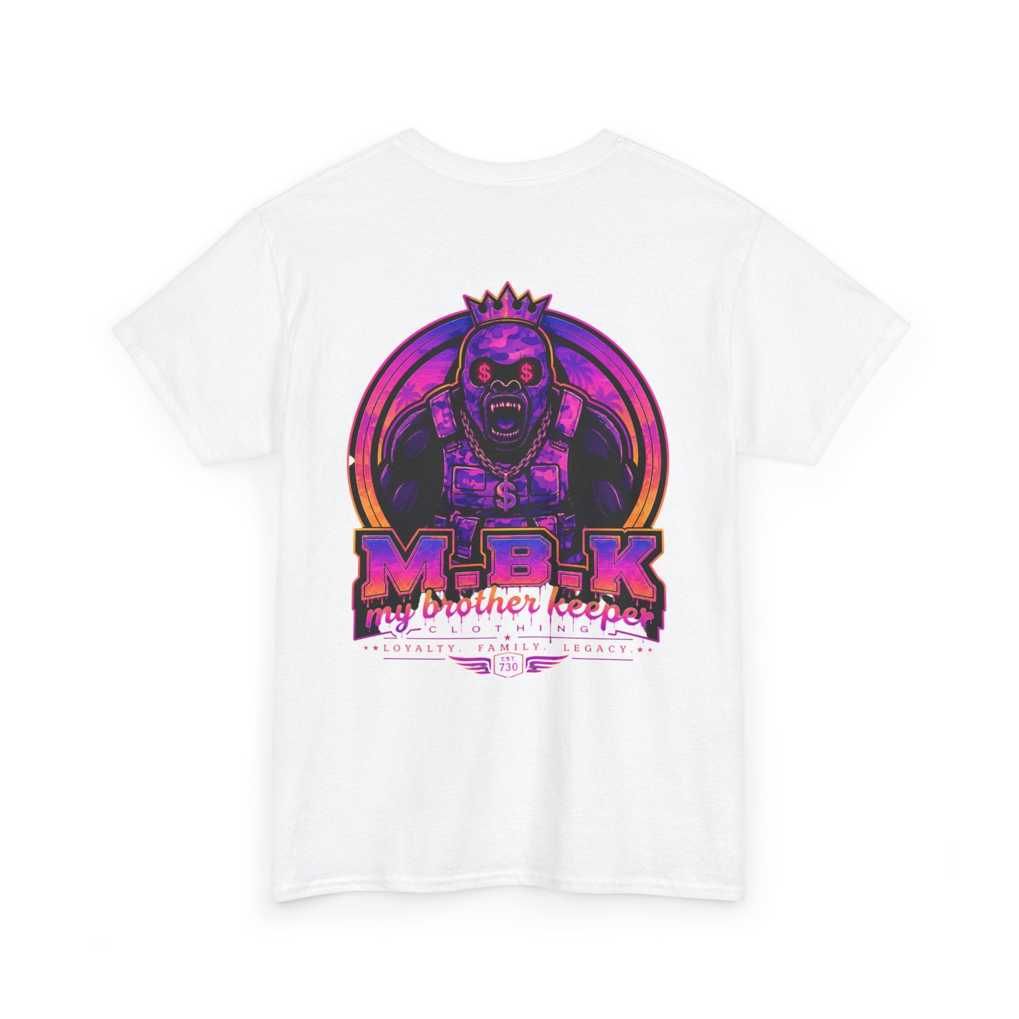 T-Shirt — Neon Skull King "M.B.K. My Brother Keeper" Graphic Tee