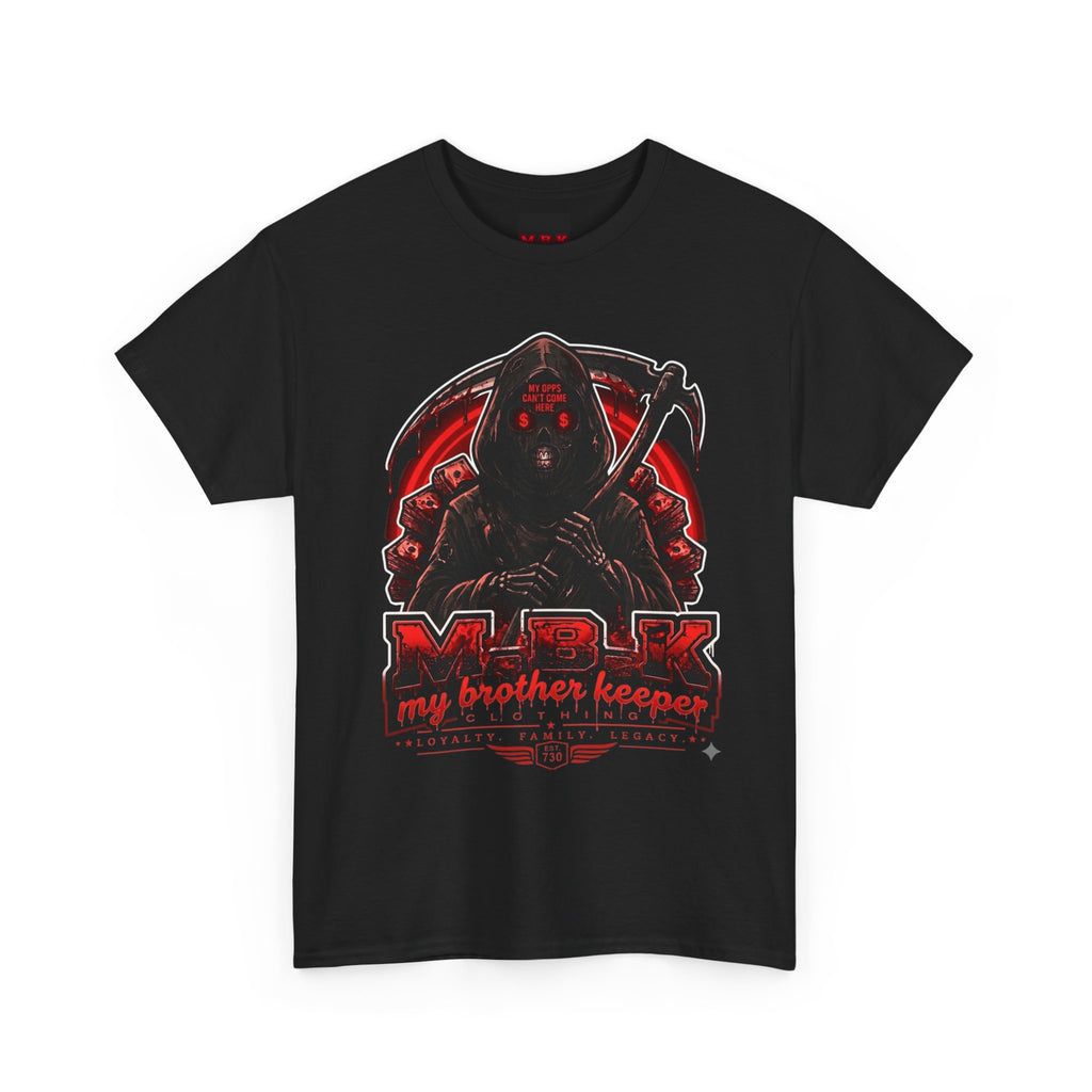Graphic Tee — 'My Brother Keeper' Grim Reaper Streetwear T-Shirt