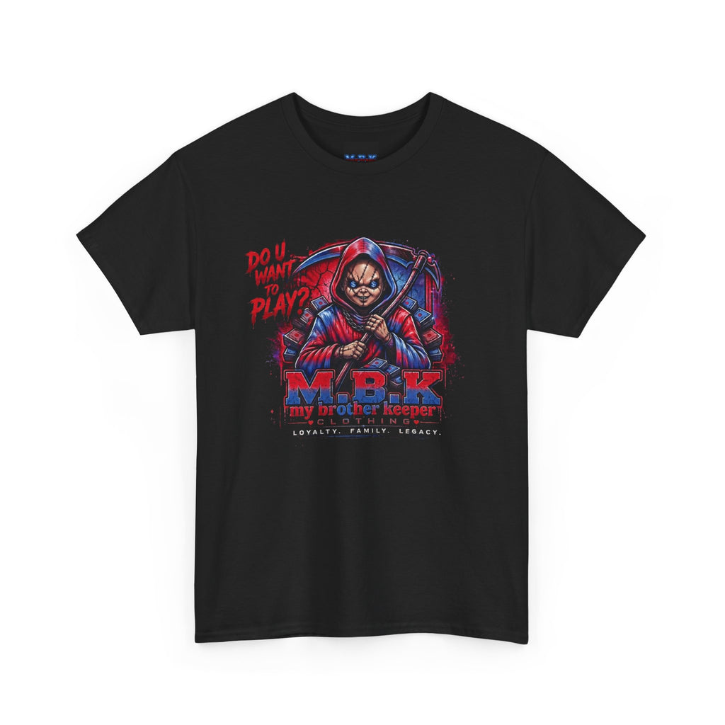 MBK 'Do U Wanna Play' Graphic Tee — Streetwear Hoodie Skull Design
