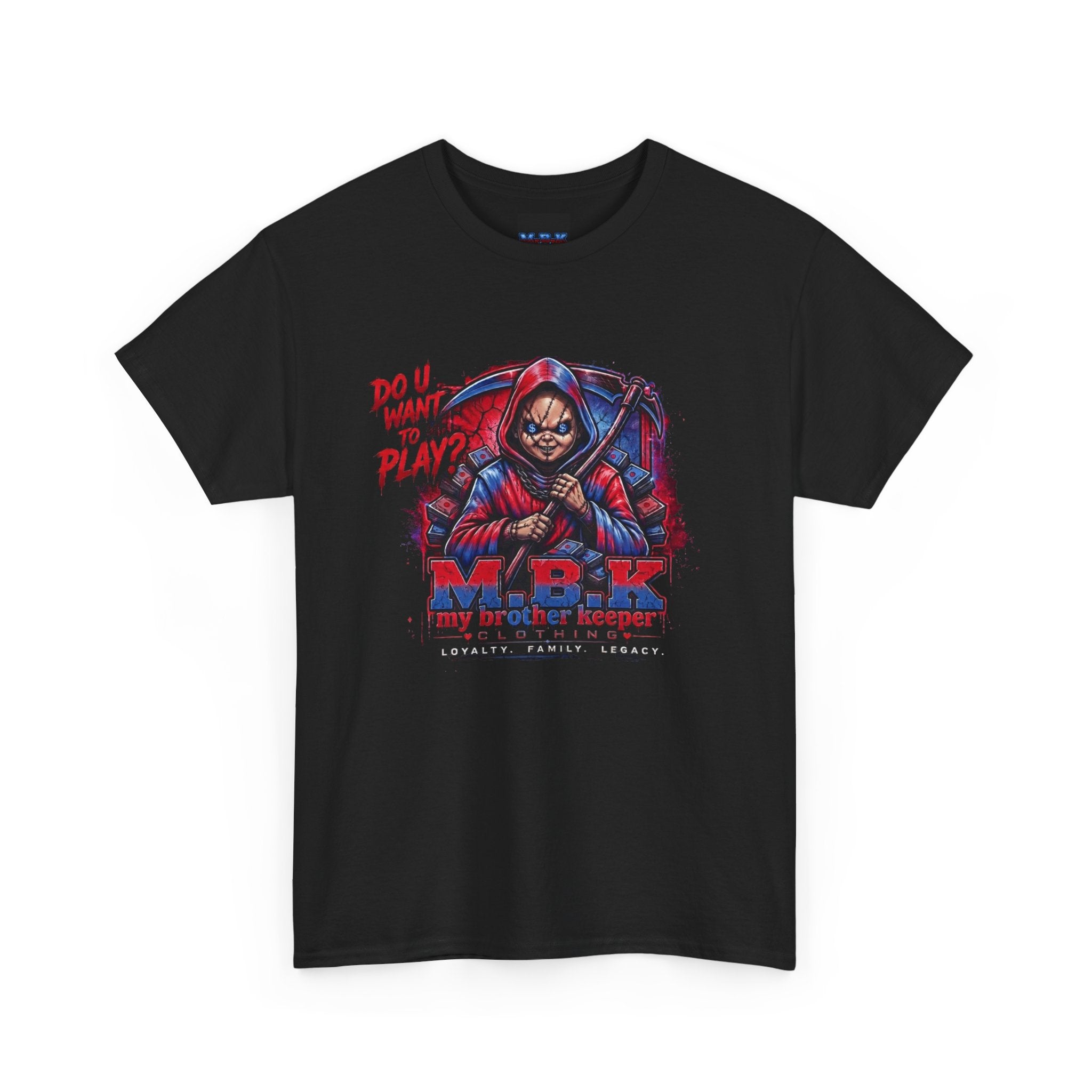 MBK 'Do U Wanna Play' Graphic Tee — Streetwear Hoodie Skull Design