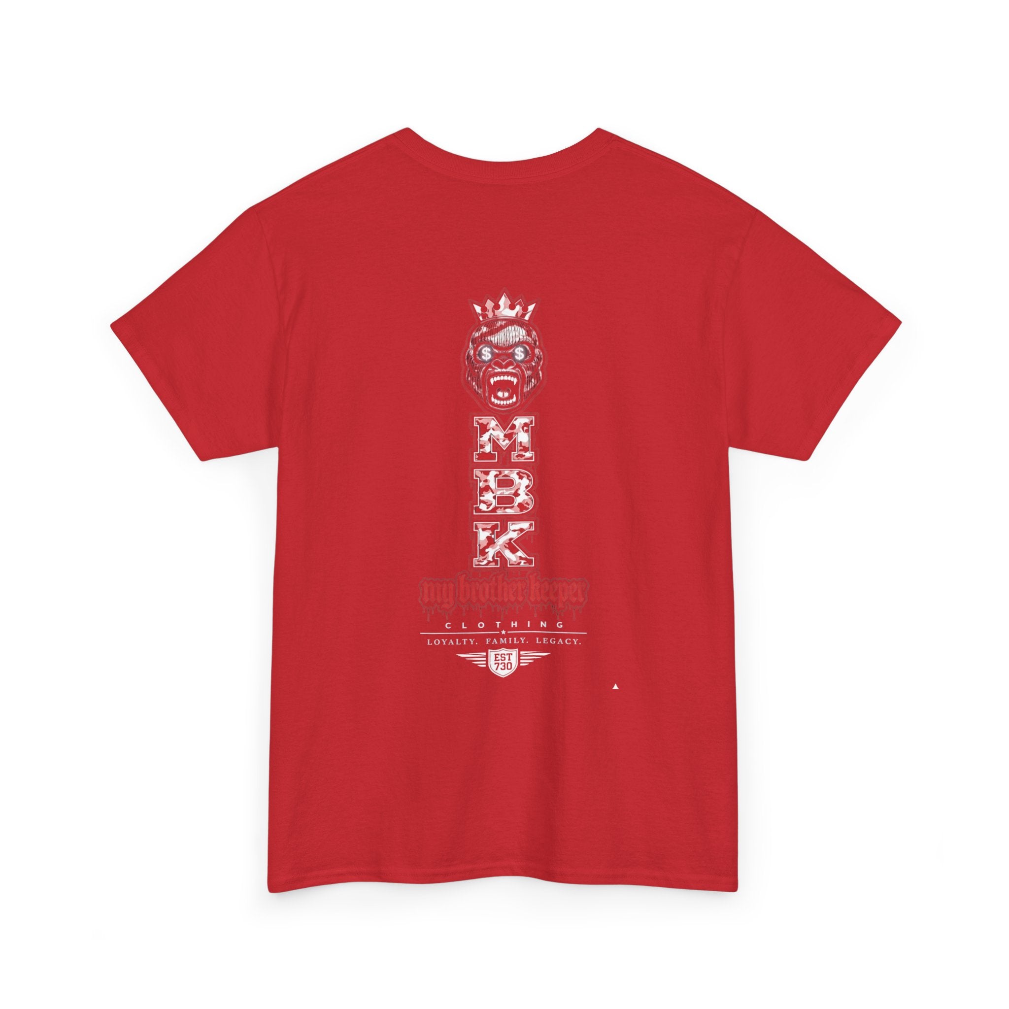 Graphic Tee — Red 'M.B.K. My Brother Keeper' Streetwear T‑Shirt