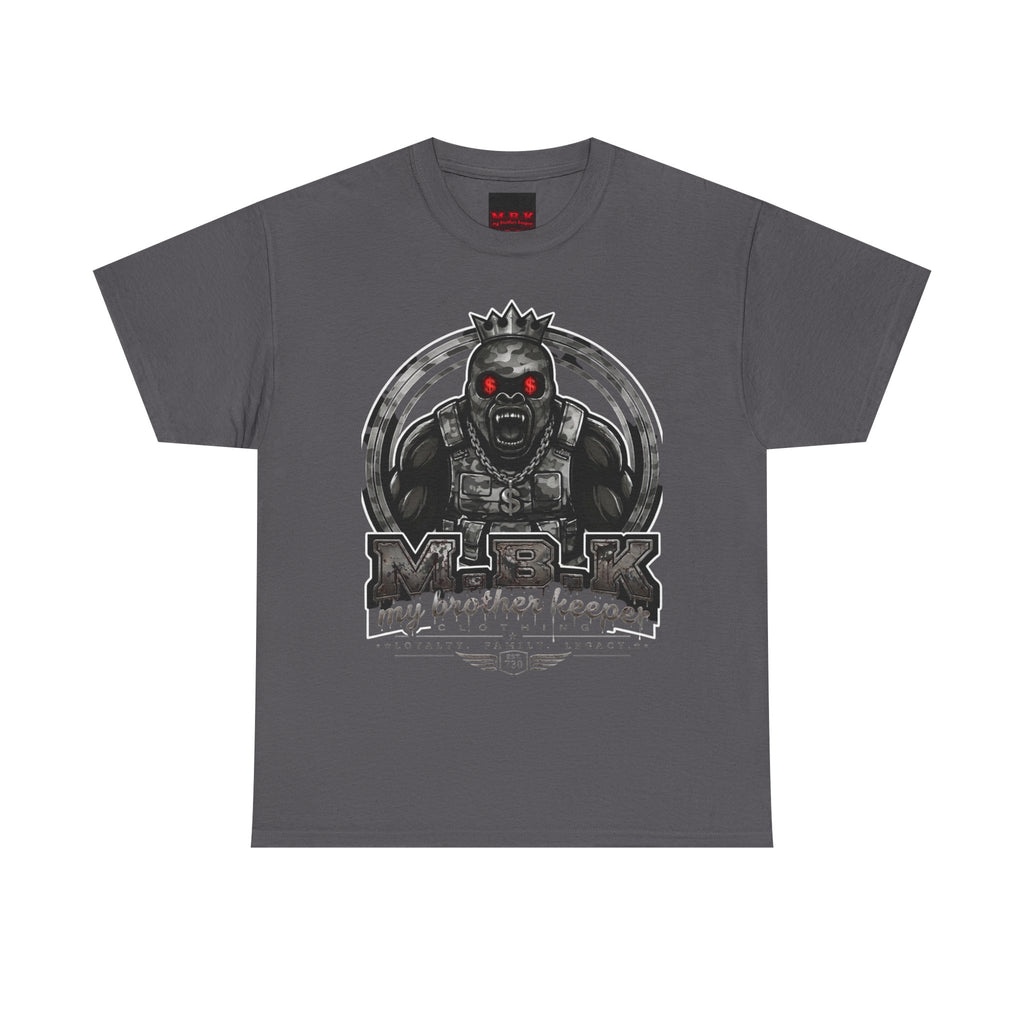 T-Shirt — 'My Brother Keeper' Dark King Graphic Tee (Red-Eyed Horror Skull)