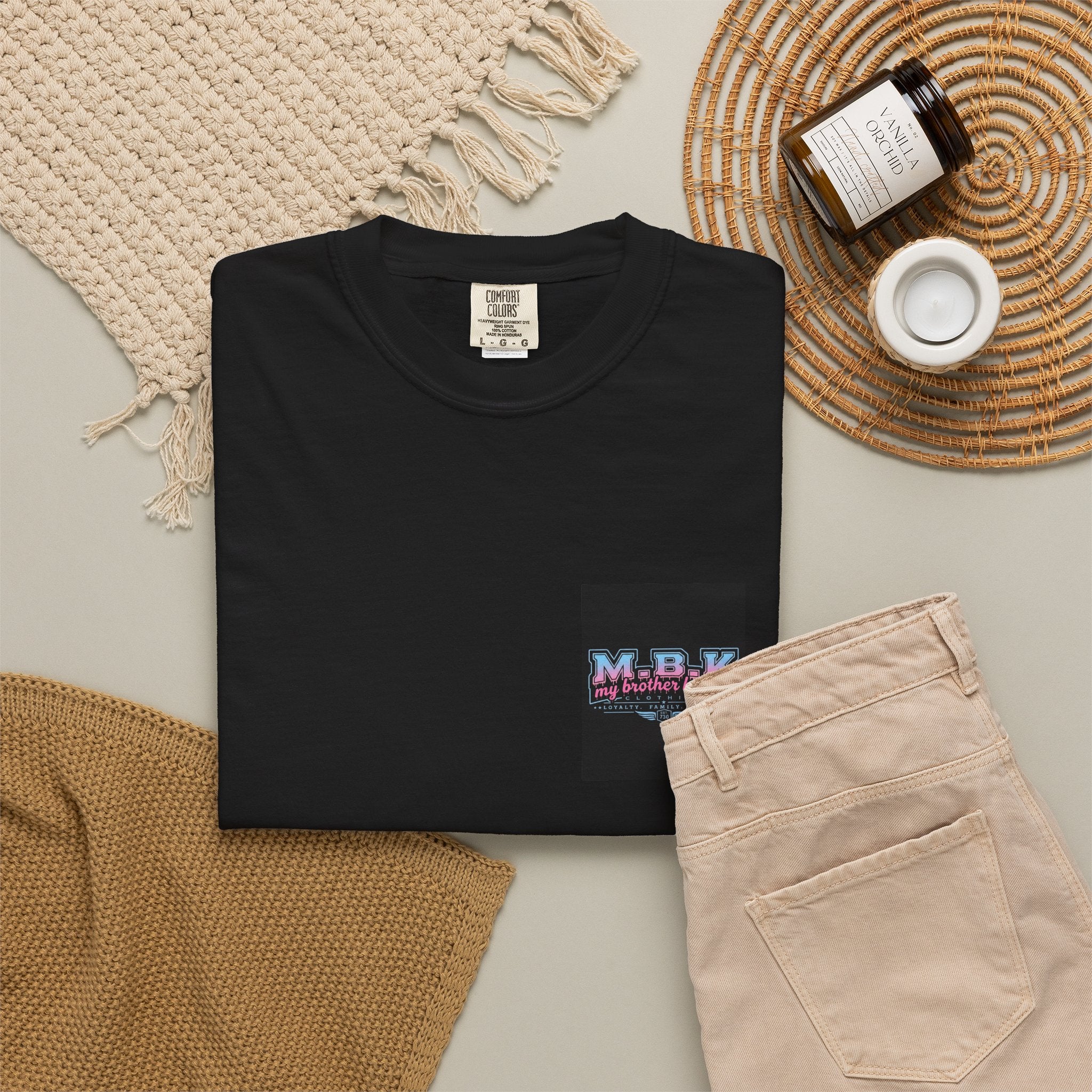 MBK Retro Logo T-Shirt — Vintage Neon Chest Graphic