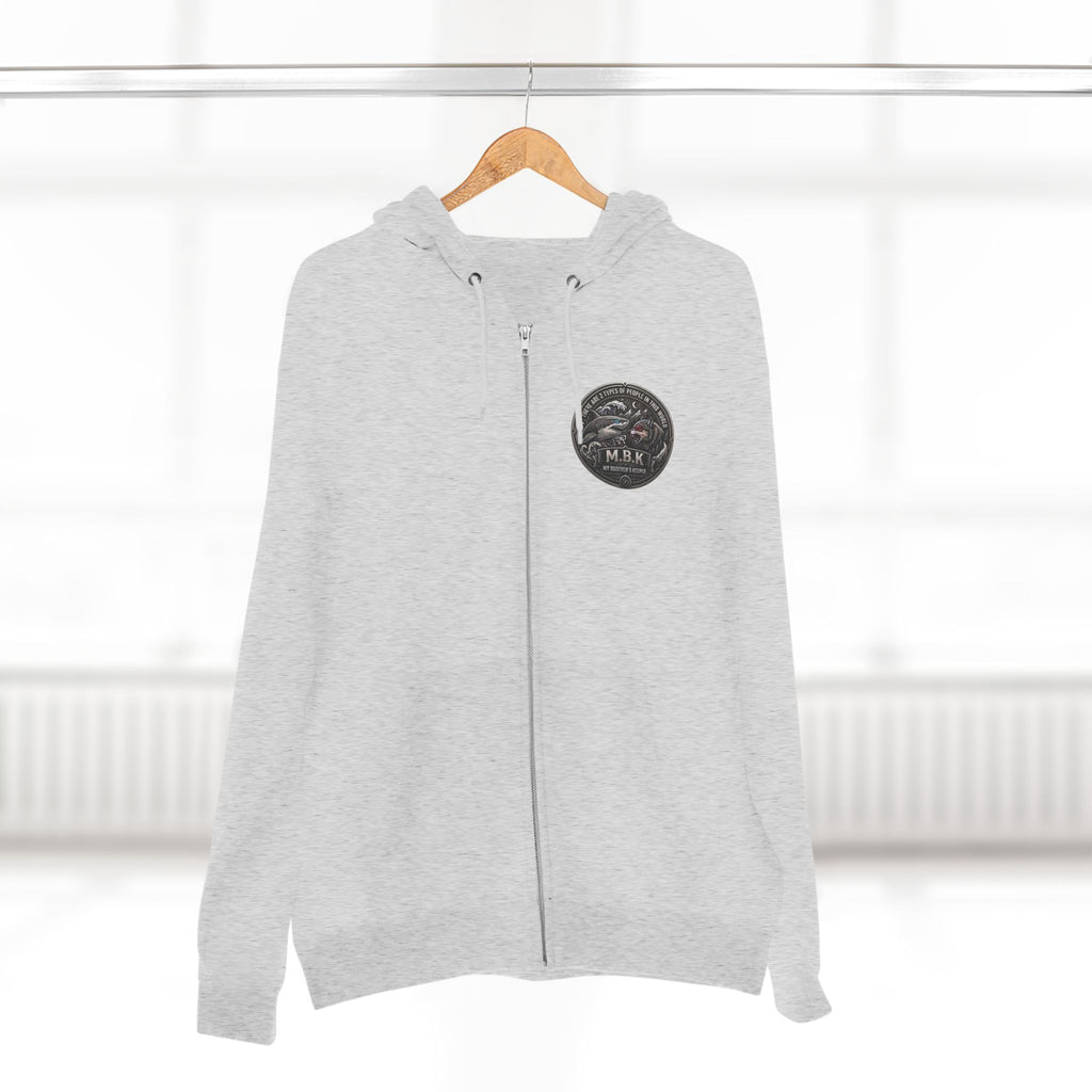 Zip Hoodie — MBK "My Brothers Keeper" Shark Patch Graphic