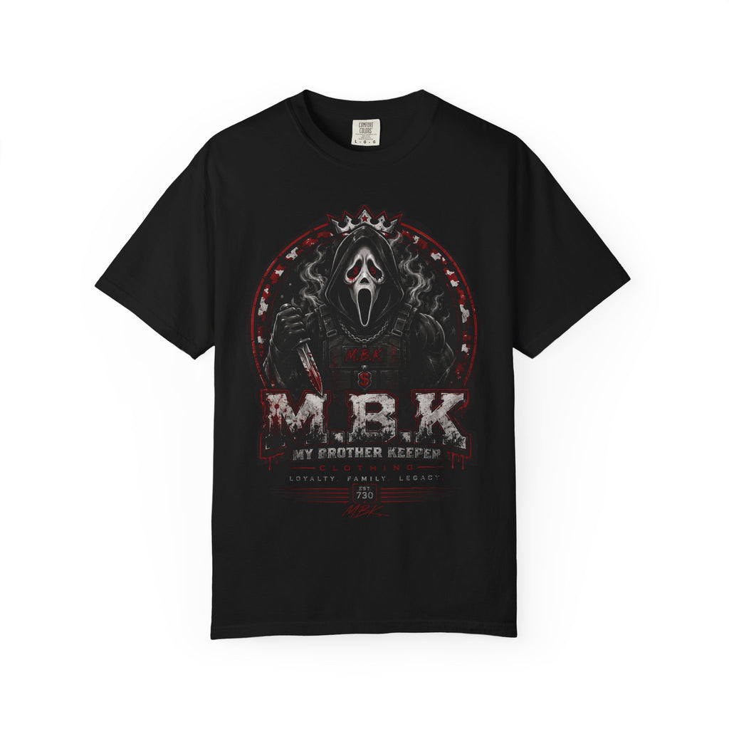 My Brother Keeper (MBK) Graphic T-Shirt — Horror Mask Crown Design