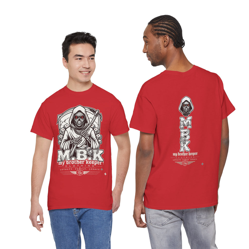 Grim Reaper 'M.B.K' Graphic Tee — Streetwear Skull Hoodie Design