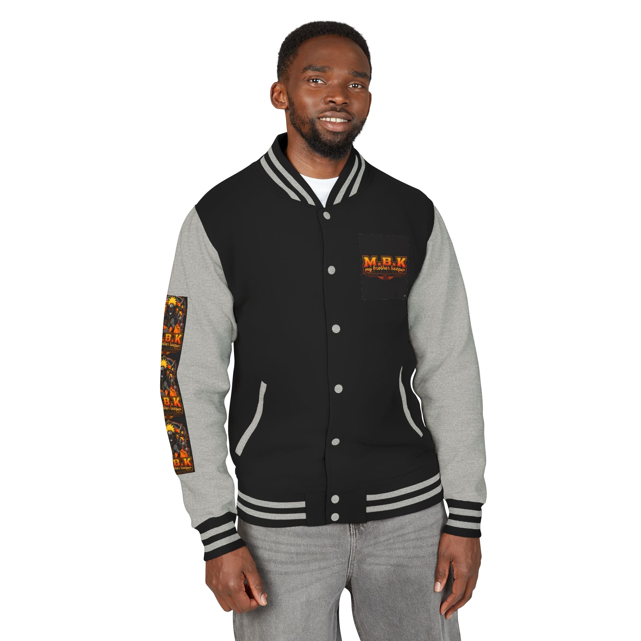 Naruto Hoodie Mask Letterman Jacket — Anime Varsity Jacket with Naruto Mask Graphic