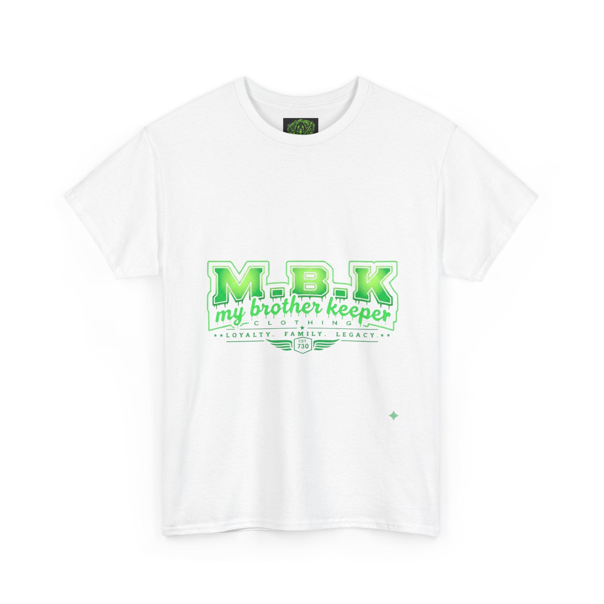 MBK "My Brother Keeper" Cotton Tee – Green Varsity Graphic