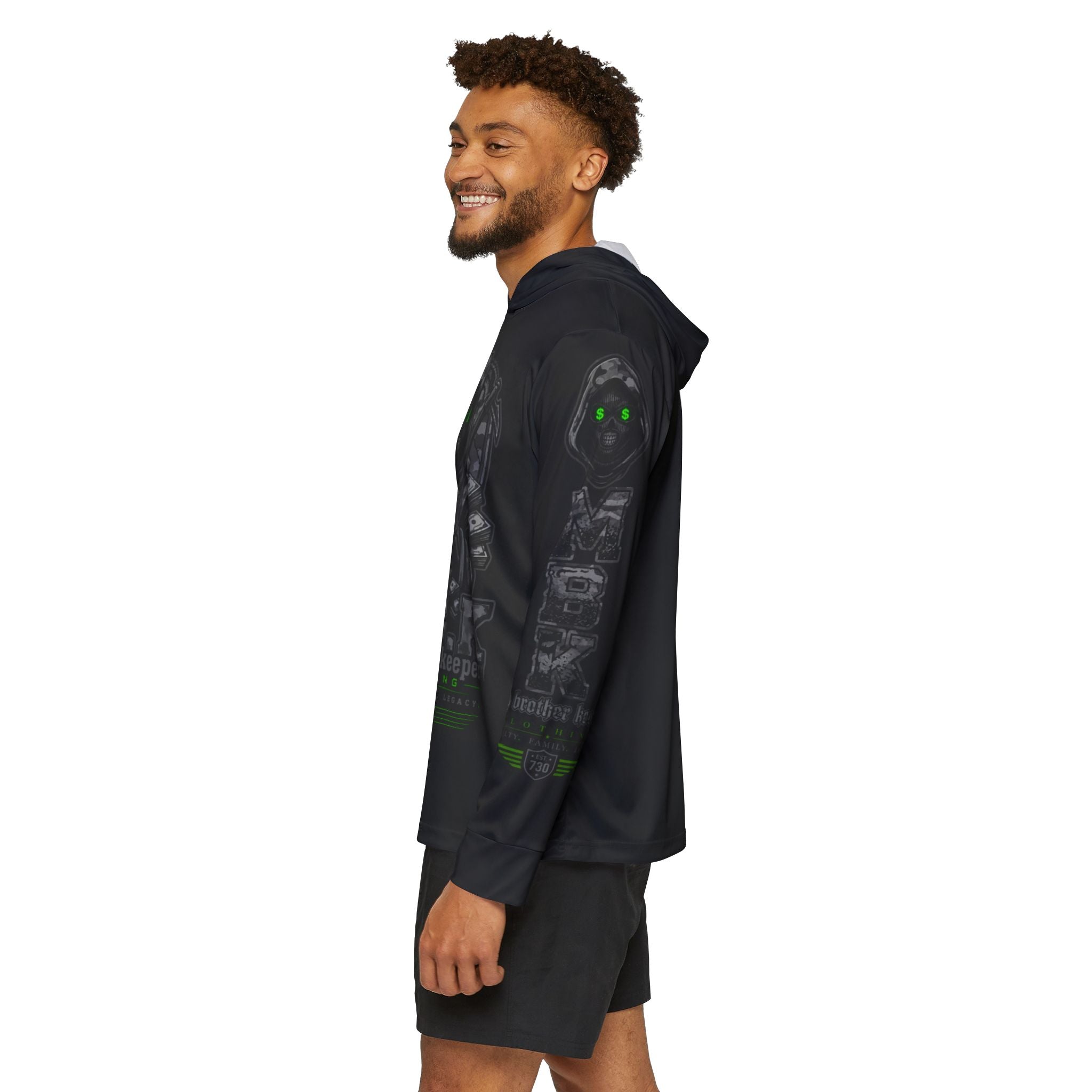 Men's 'My Brother Keeper' Tactical Hoodie — Black Graphic Warmup Pullover