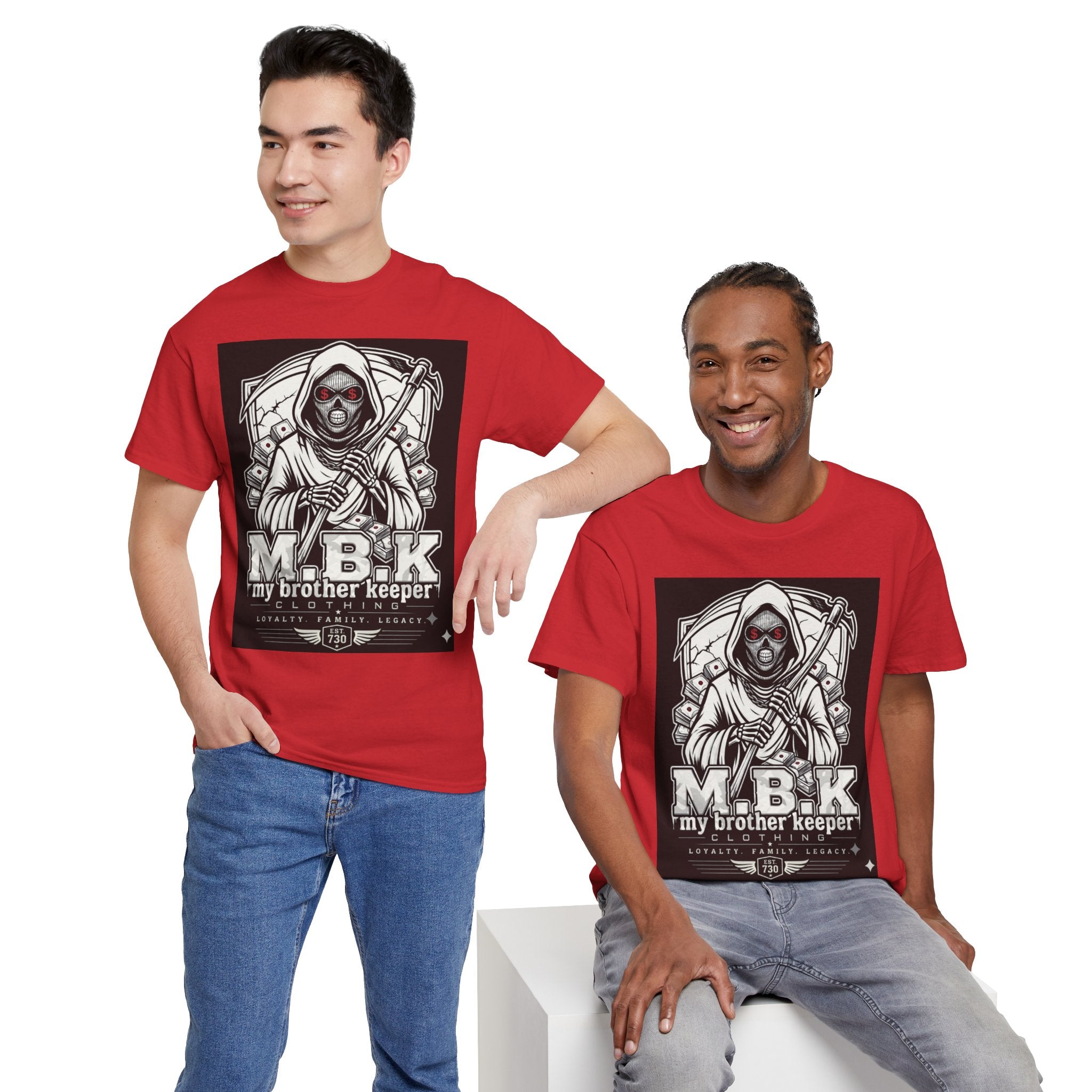 T-Shirt — "M.B.K. My Brother Keeper" Grim Reaper Graphic Tee