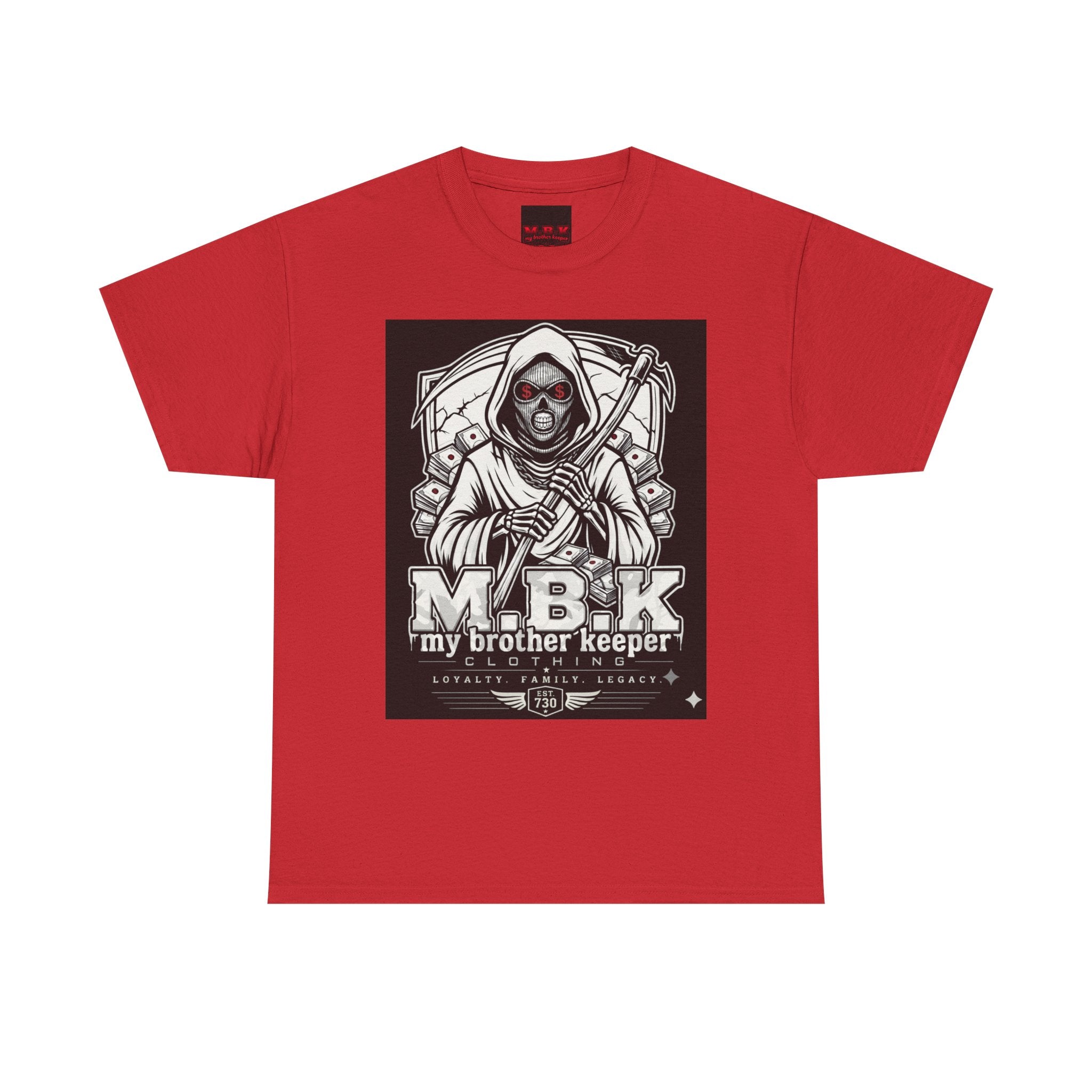 T-Shirt — "M.B.K. My Brother Keeper" Grim Reaper Graphic Tee