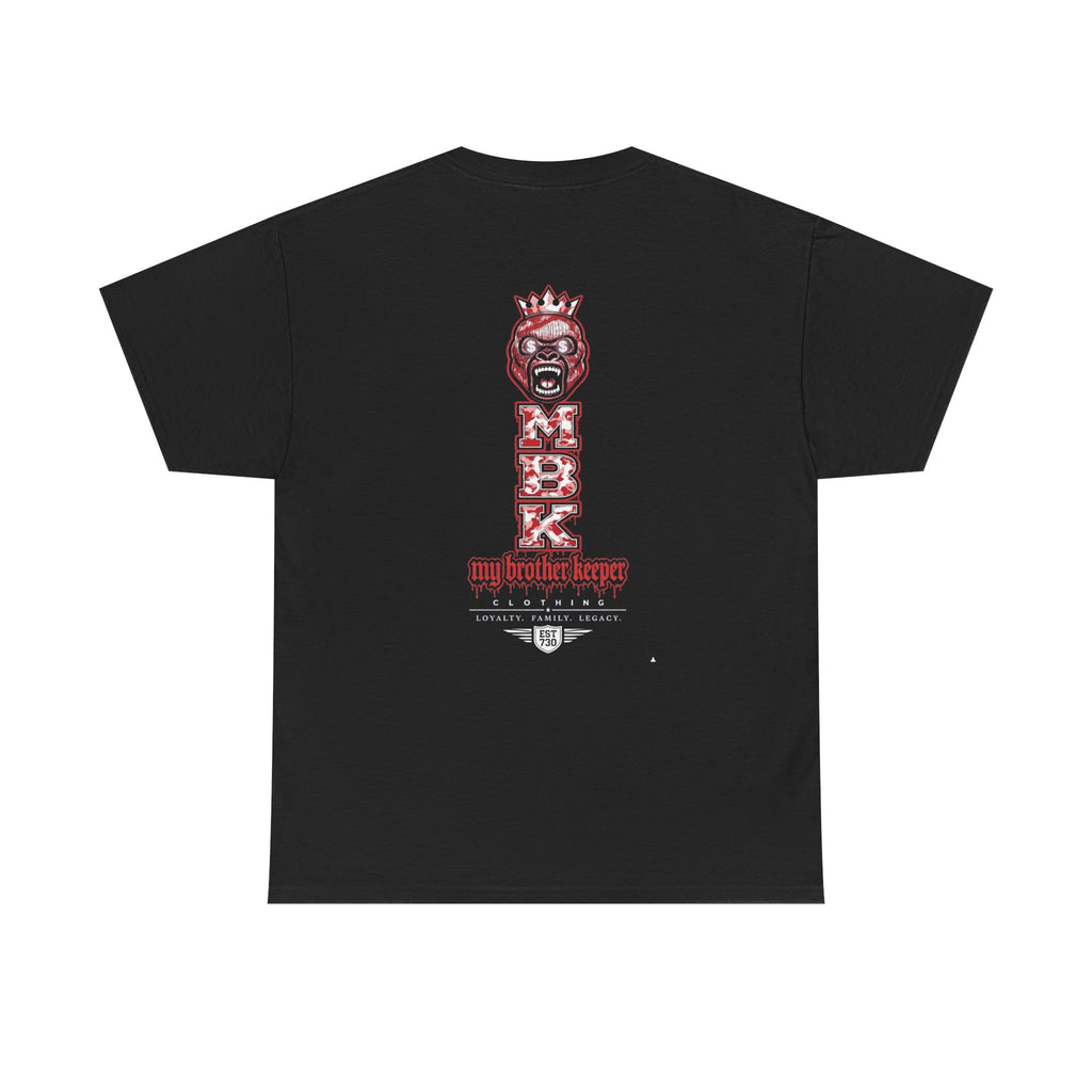Graphic Tee — Red 'M.B.K. My Brother Keeper' Streetwear T‑Shirt