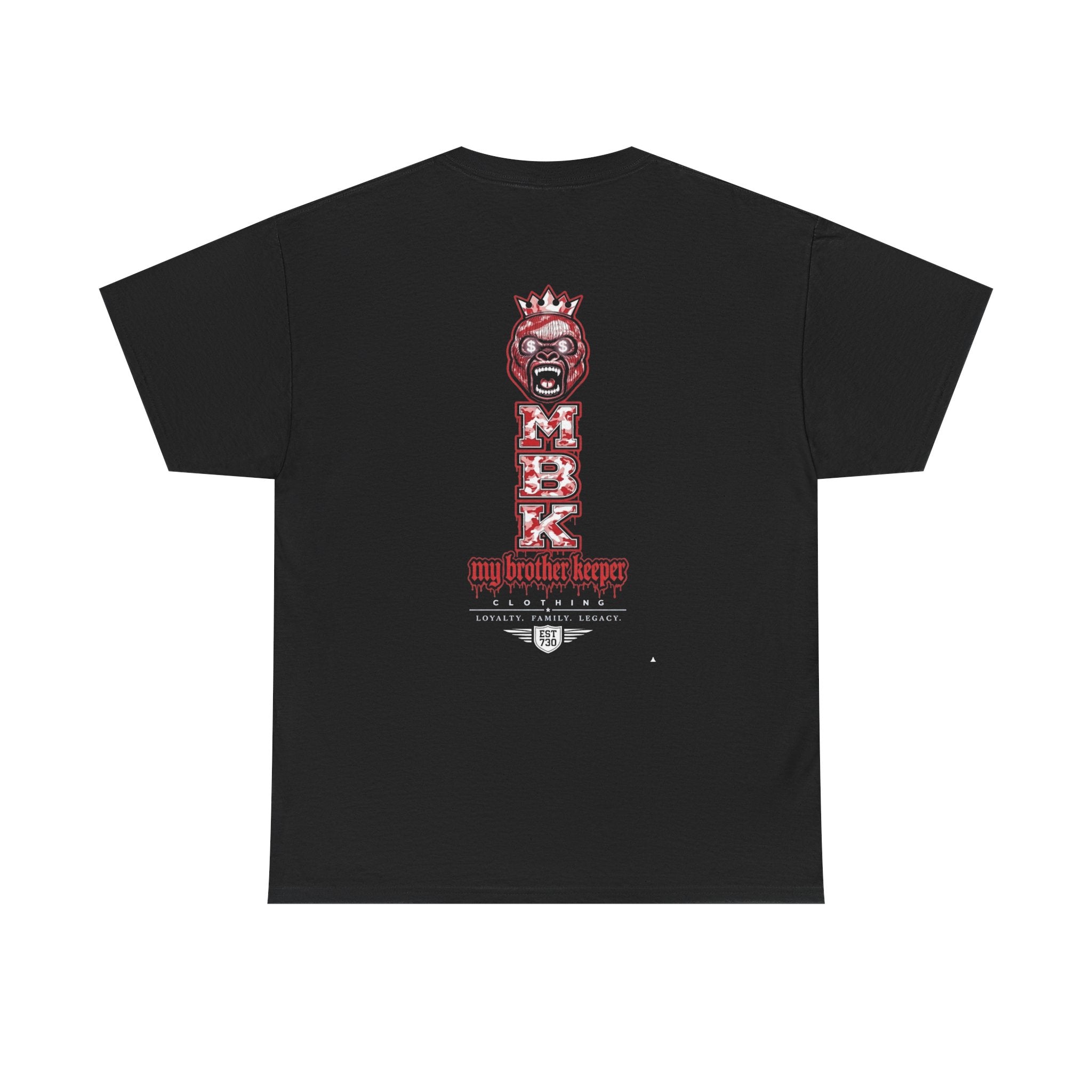 Graphic Tee — Red 'M.B.K. My Brother Keeper' Streetwear T‑Shirt