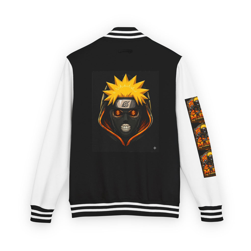 Naruto Hoodie Mask Letterman Jacket — Anime Varsity Jacket with Naruto Mask Graphic