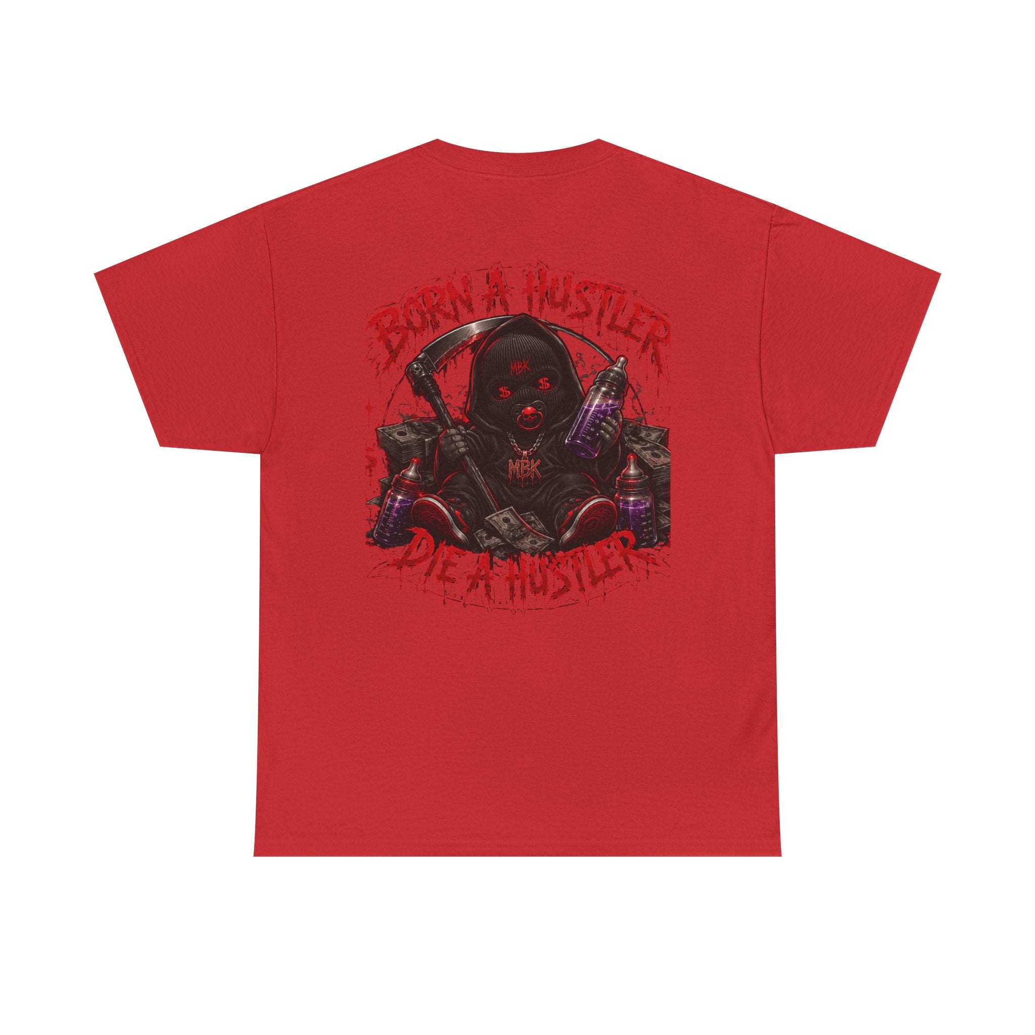 Graphic Tee — "Born a Hustler, Die a Hustler" Streetwear T‑Shirt