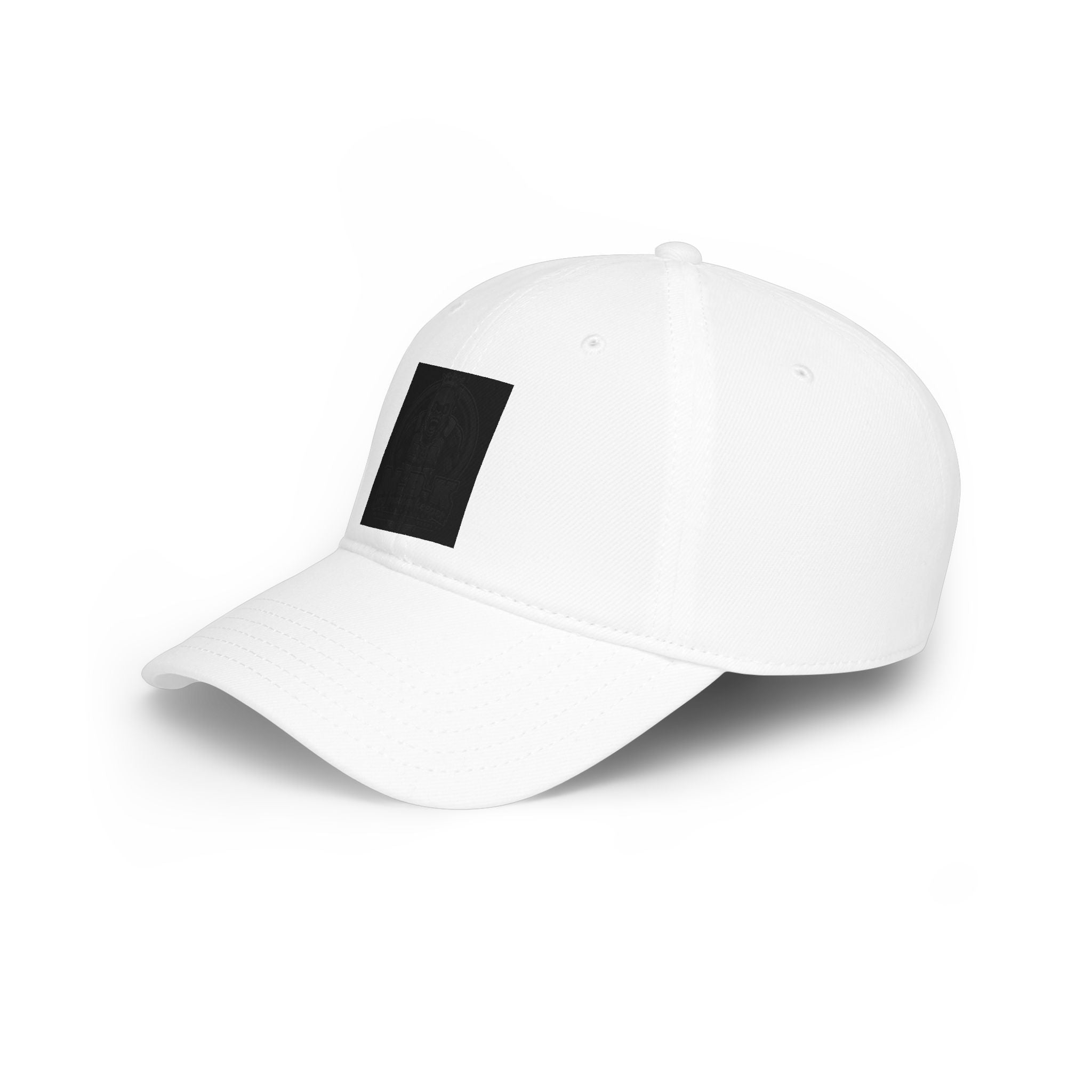 Black Low-Profile Baseball Cap with Subtle Embroidered Crest — Minimalist Everyday Hat