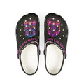EVA Foam Clogs — Neon Cosmic Wolf Print