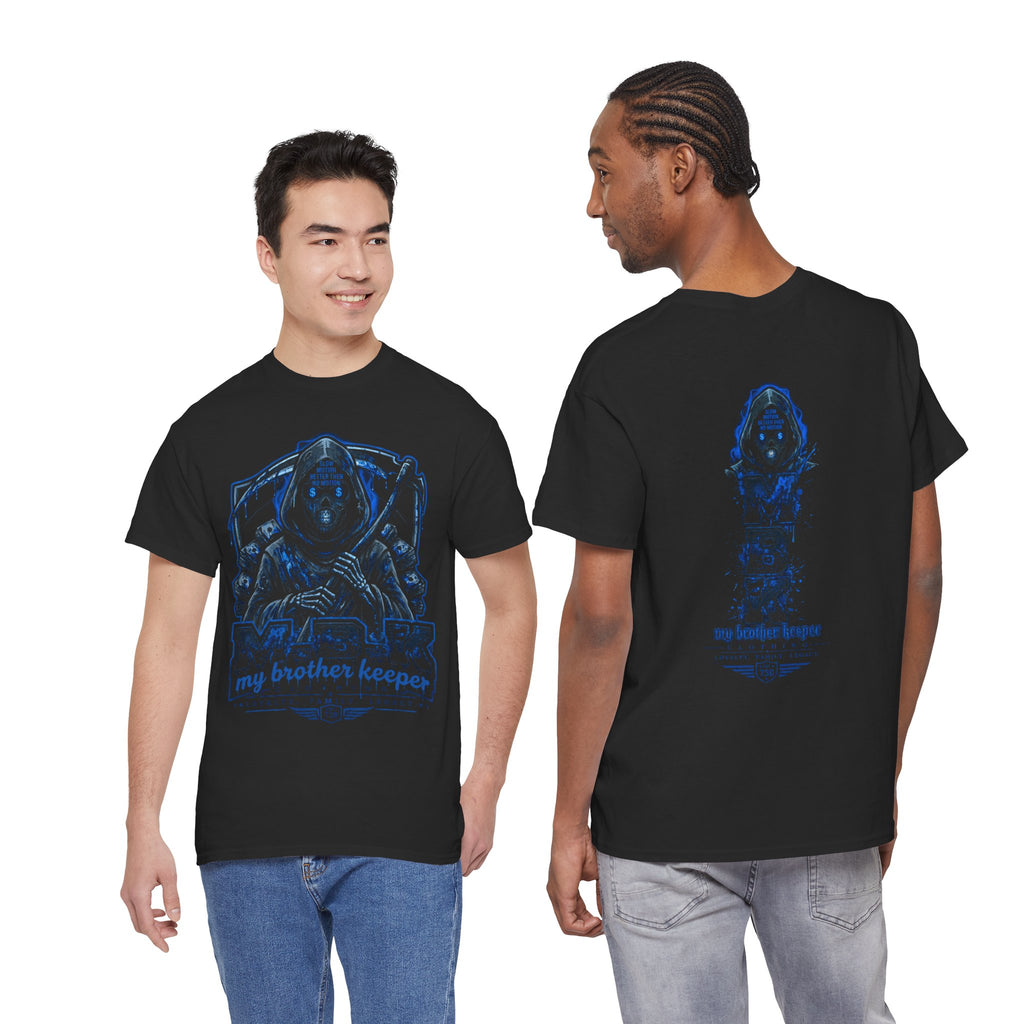 Grim Reaper “My Brother Keeper” Graphic Tee — Dark Gothic Skull Shirt