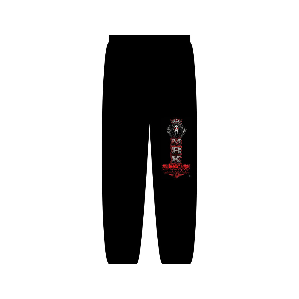 Gothic Totem Sweatpants — 'This Is How' Red Skull Graphic Joggers