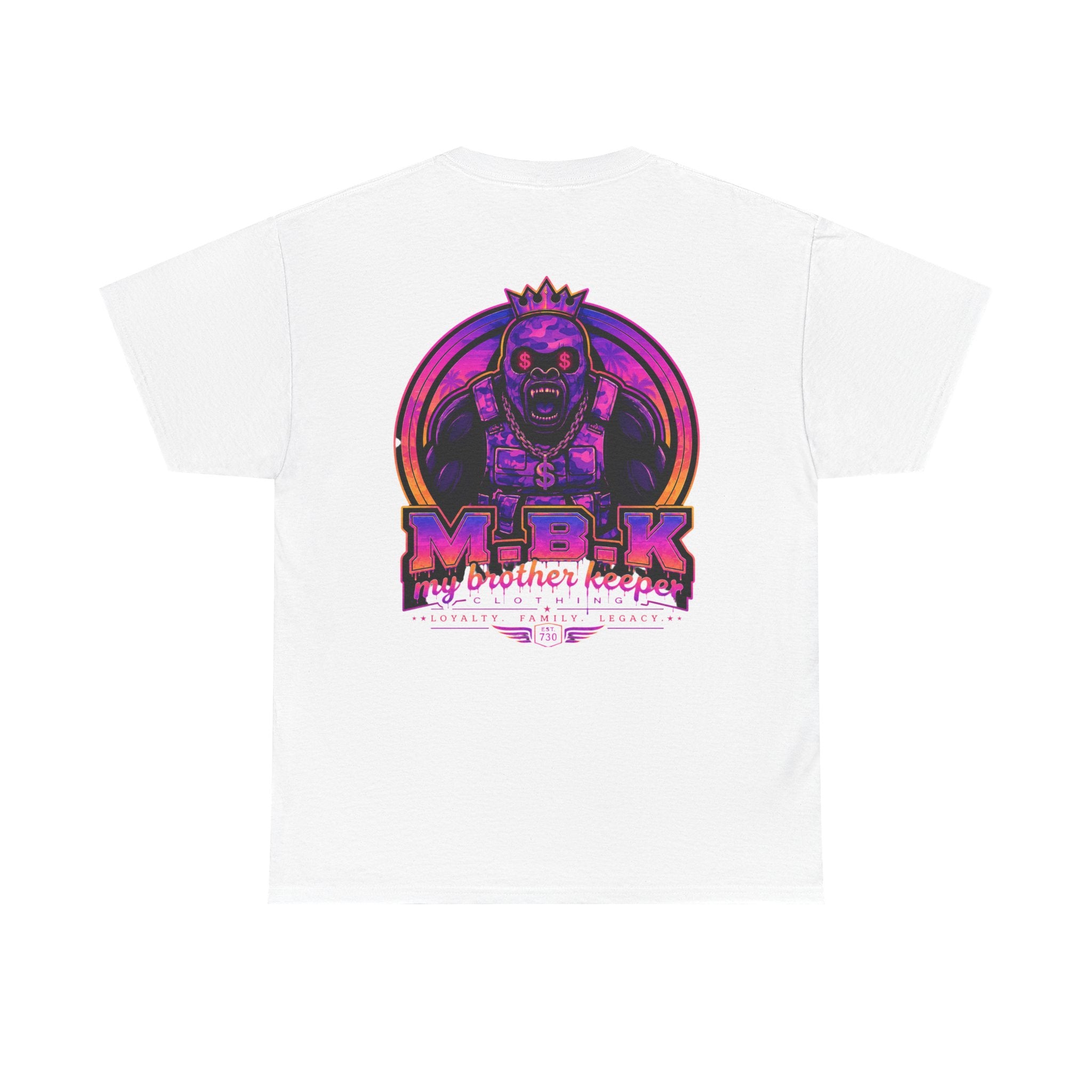 T-Shirt — Neon Skull King "M.B.K. My Brother Keeper" Graphic Tee