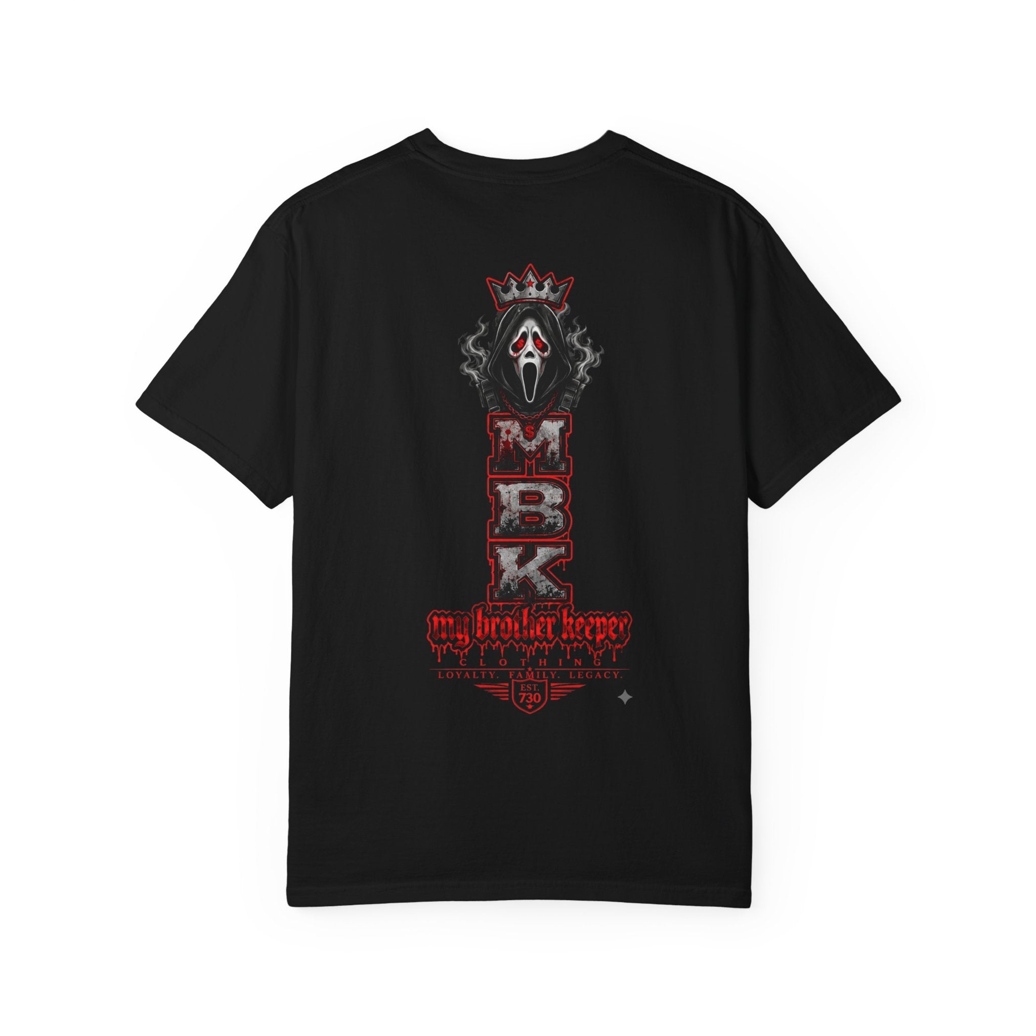 My Brother Keeper (MBK) Graphic T-Shirt — Horror Mask Crown Design