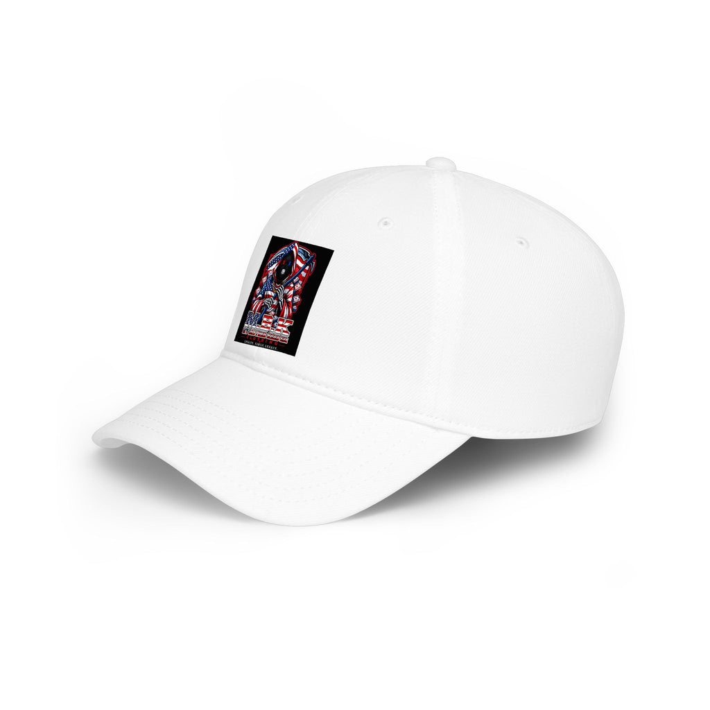 Patriotic Eagle Flag Low Profile Baseball Cap — USA Bald Eagle Design