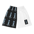 Basketball Shorts — Black & White MBK Crown All-Over Print