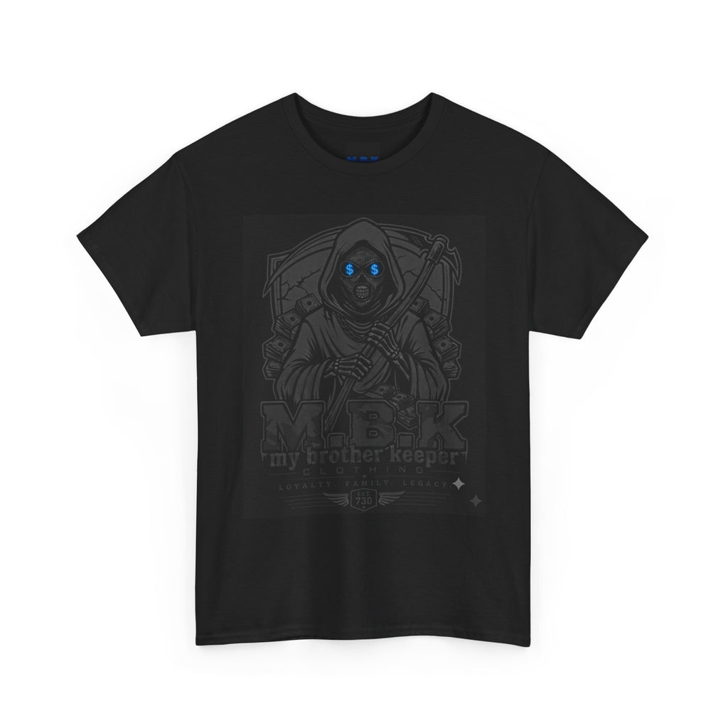Grim Reaper "My Brother Keeper" Graphic Tee — Gothic Dark Aesthetic T-Shirt