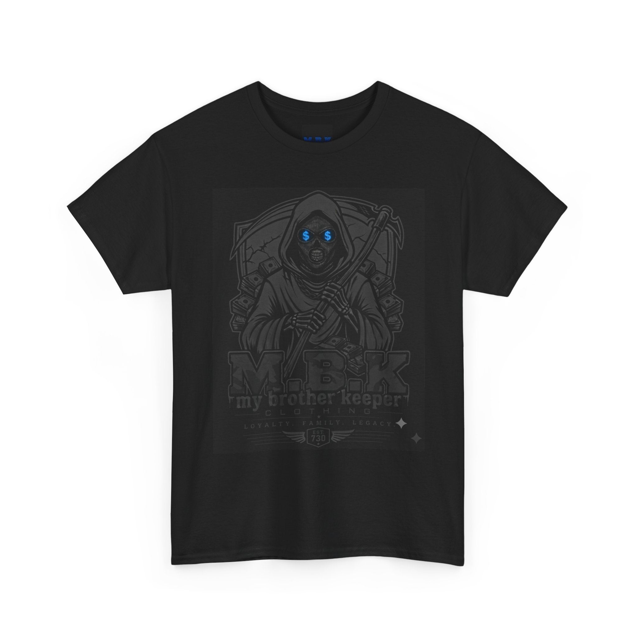 Grim Reaper "My Brother Keeper" Graphic Tee — Gothic Dark Aesthetic T-Shirt