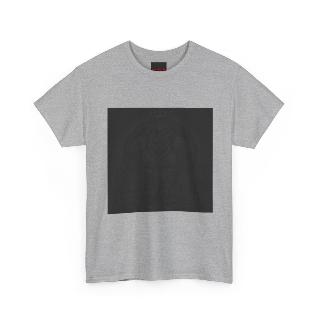 Black Graphic Tee — Subtle Inked Lion Crest Design