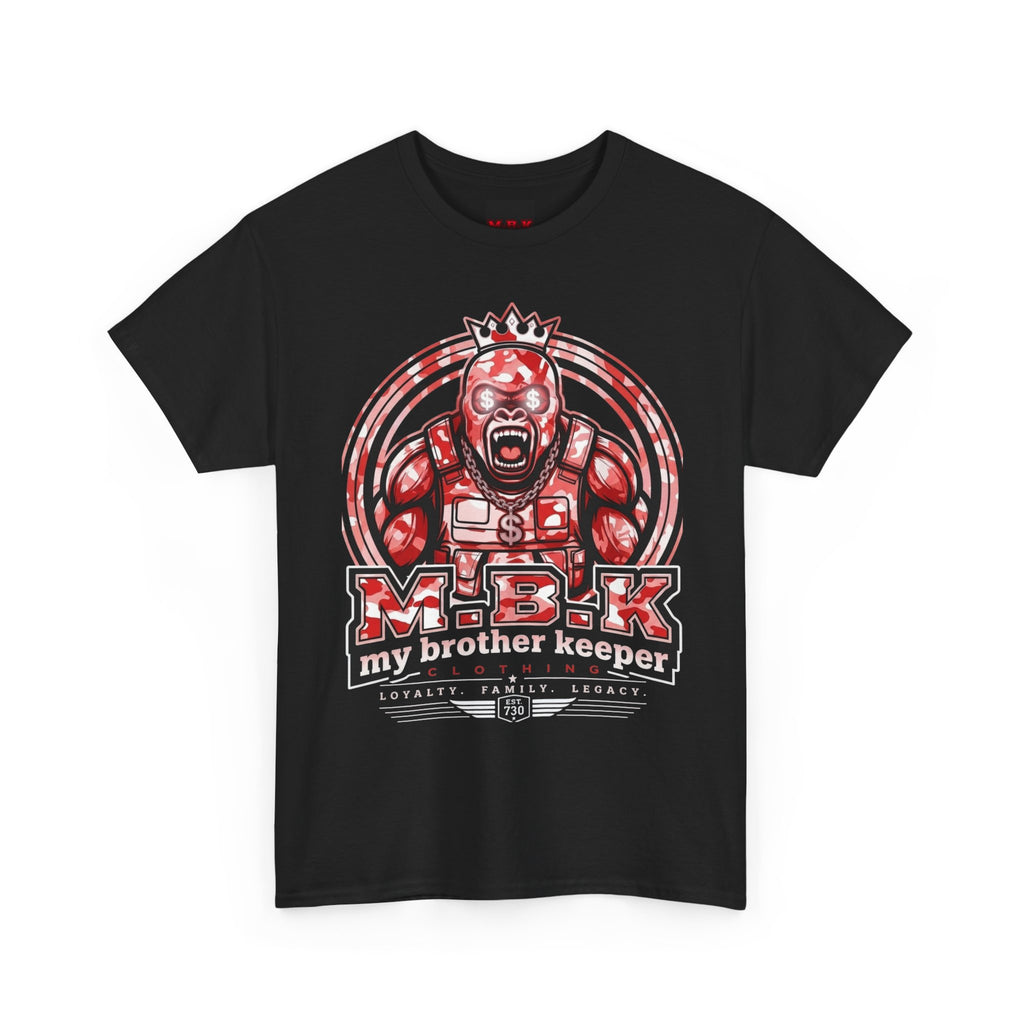 Graphic Tee — Red 'M.B.K. My Brother Keeper' Streetwear T‑Shirt