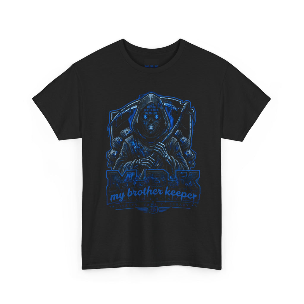 Grim Reaper “My Brother Keeper” Graphic Tee — Dark Gothic Skull Shirt