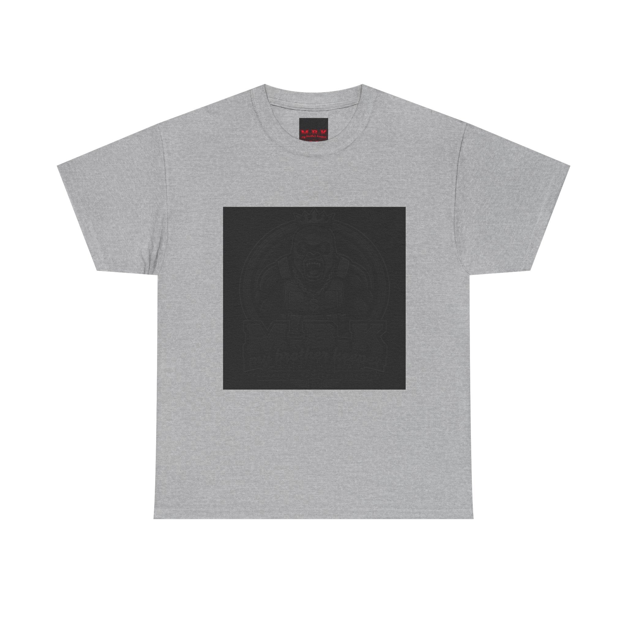 Black Graphic Tee — Subtle Inked Lion Crest Design