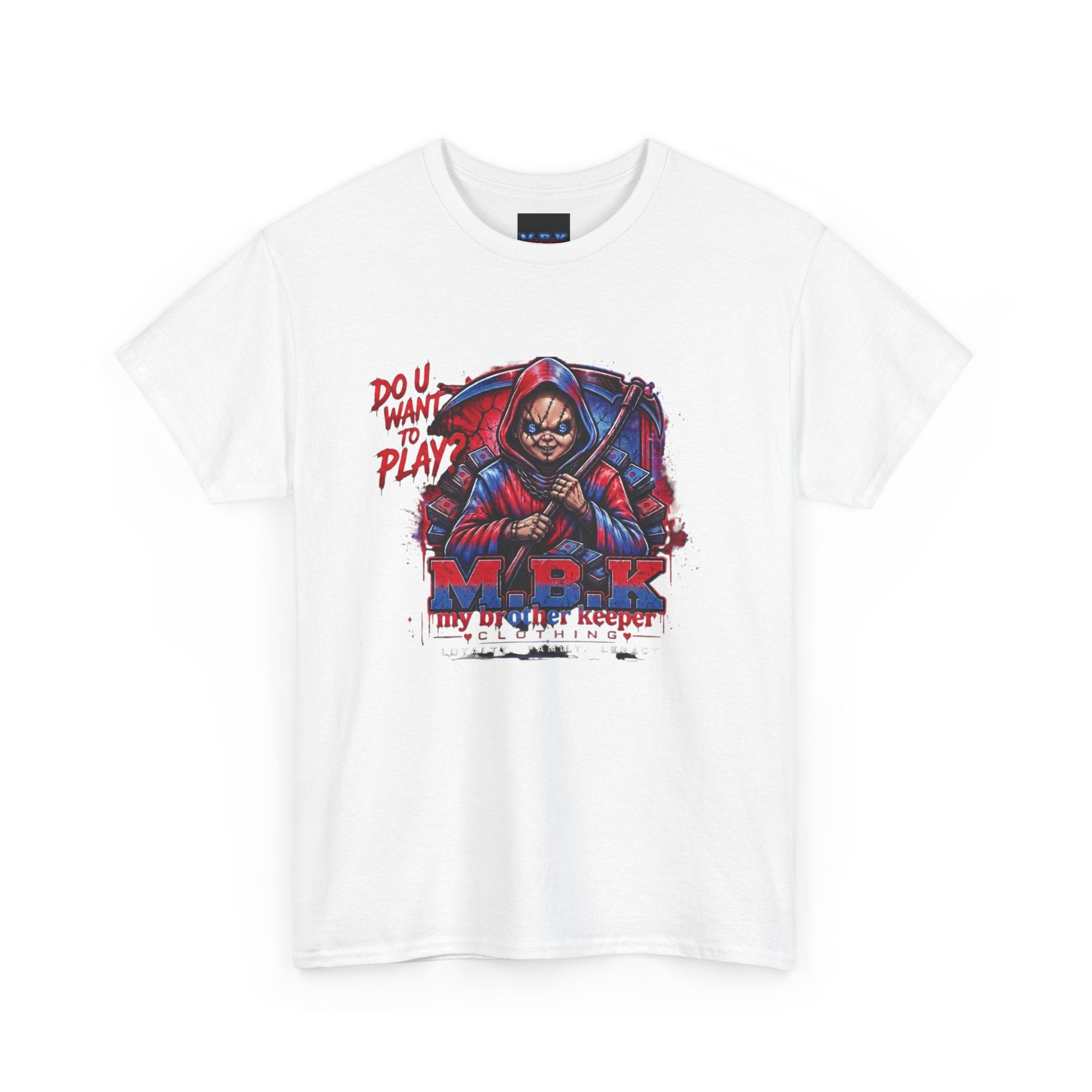 MBK 'Do U Wanna Play' Graphic Tee — Streetwear Hoodie Skull Design