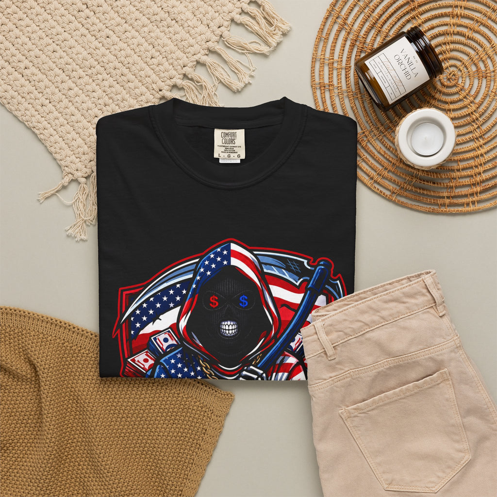 Reaper Flag T‑Shirt — MBK American Patriot Graphic Tee