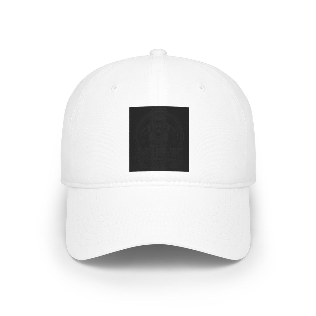 Black Low-Profile Baseball Cap with Subtle Embroidered Crest — Minimalist Everyday Hat
