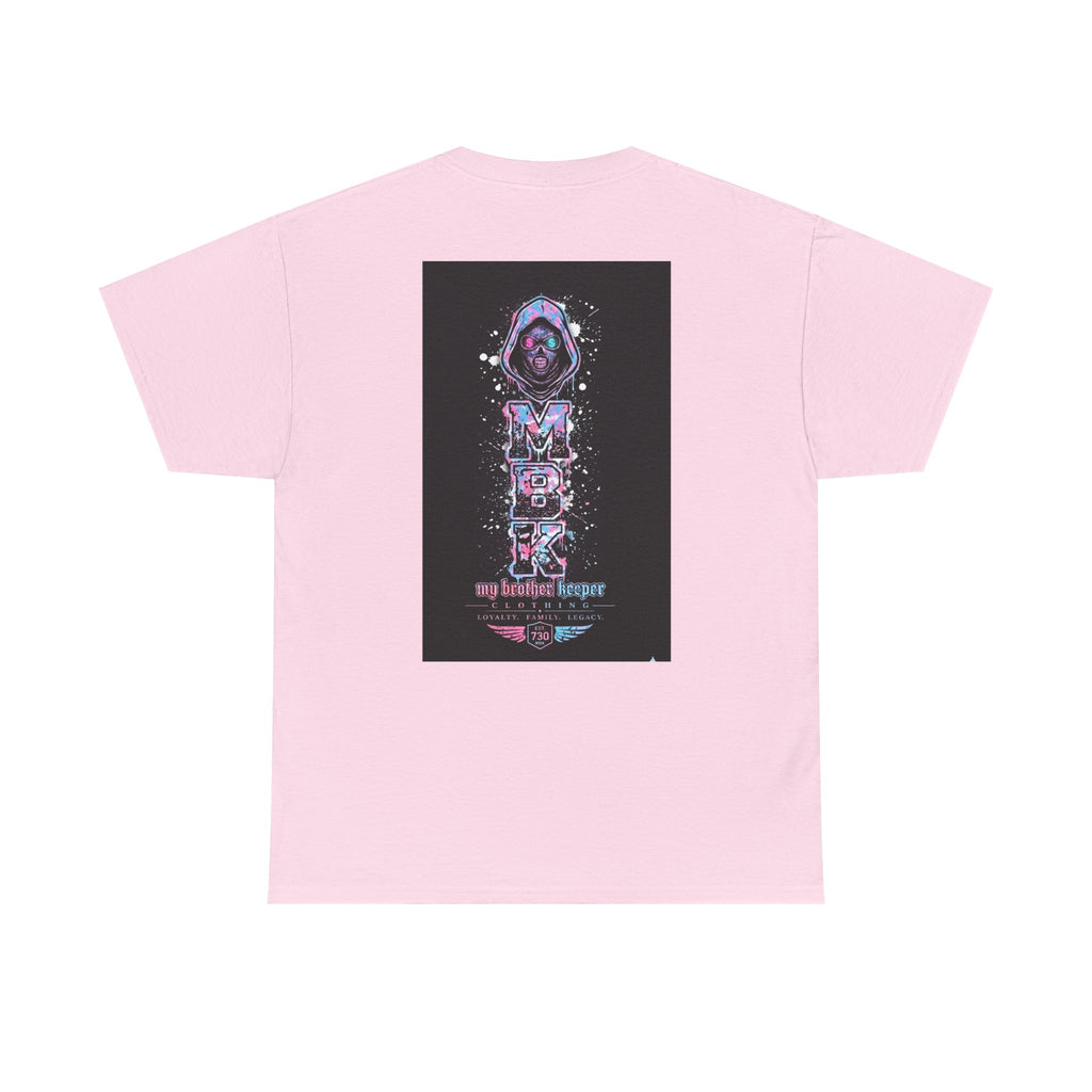 Graphic Tee — 'MBK My Brother Keeper' Cyberpunk Hooded Design