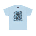 Grim Reaper Graphic Tee — M.B.K. Ice Blue Skull T-Shirt