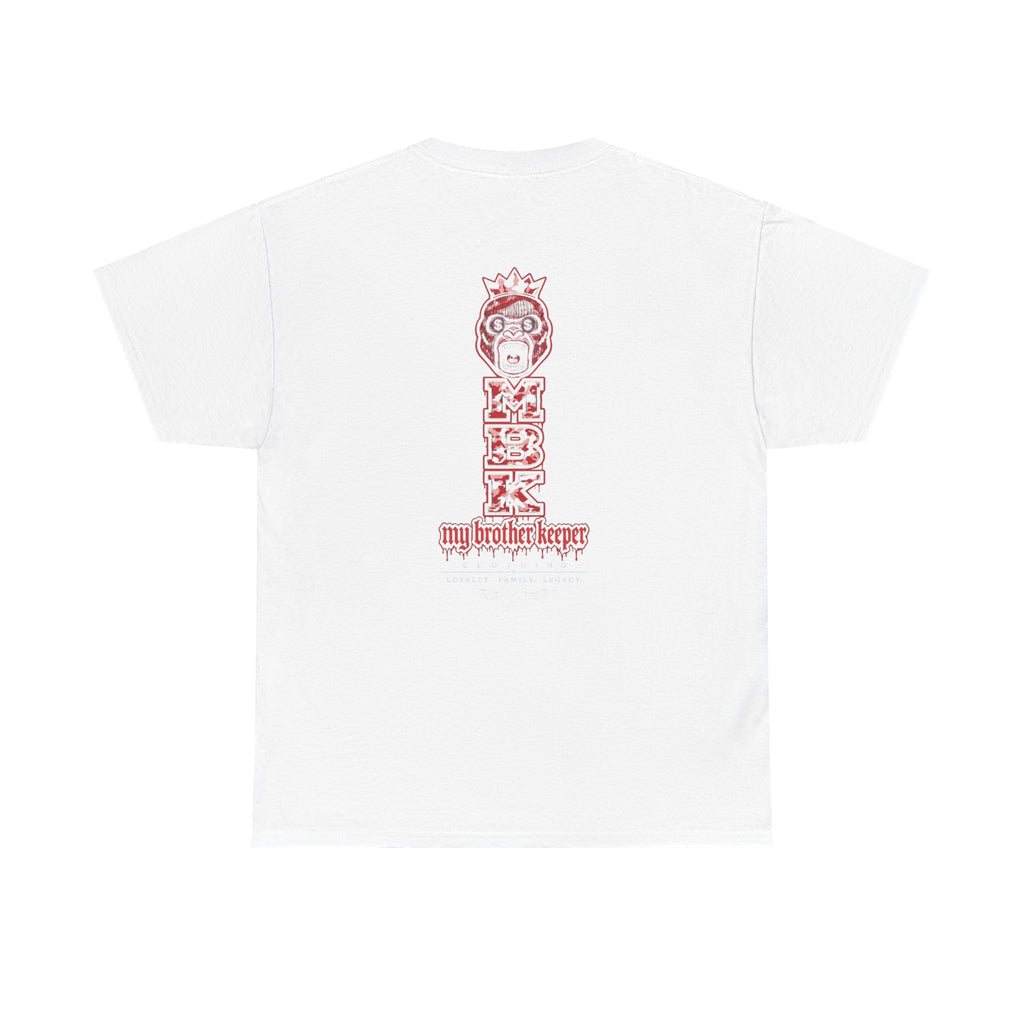 Graphic Tee — Red 'M.B.K. My Brother Keeper' Streetwear T‑Shirt