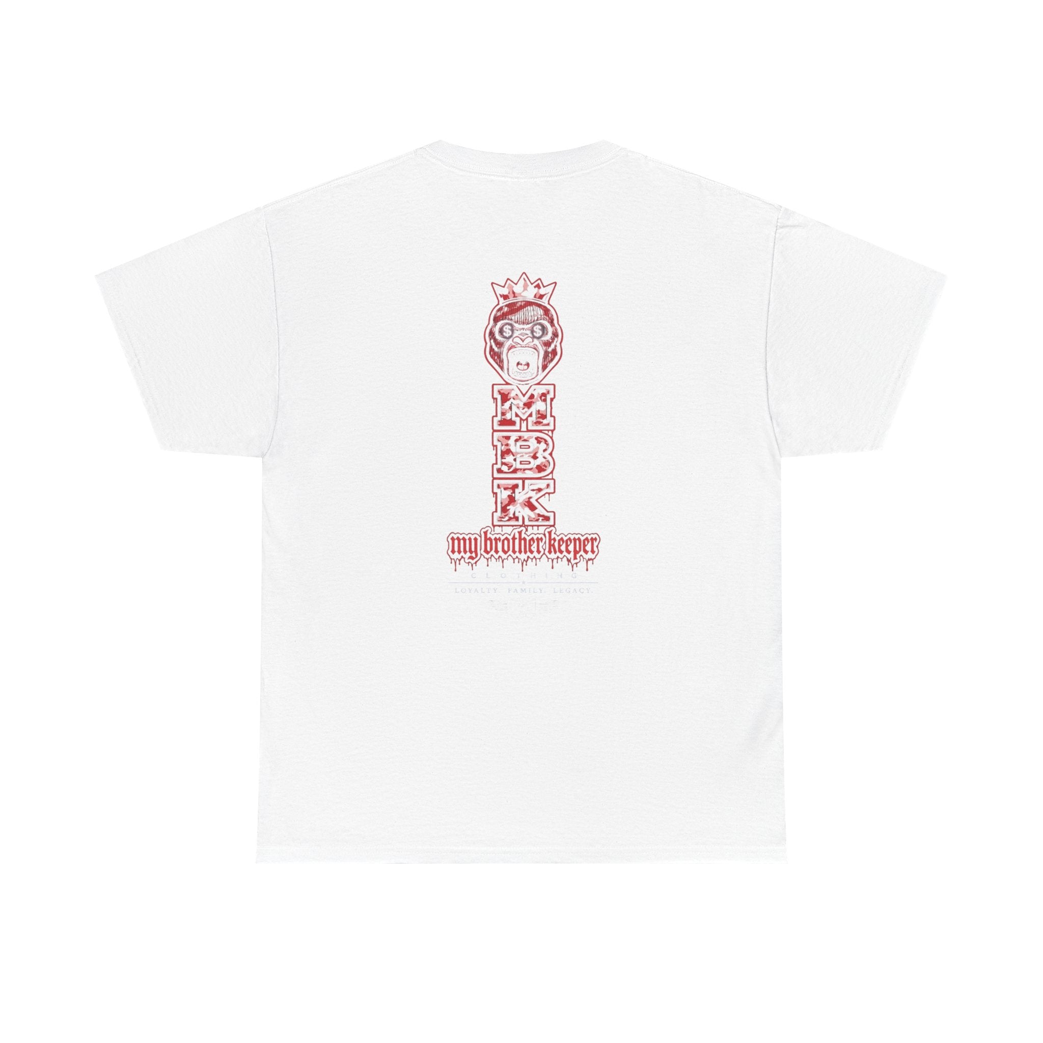 Graphic Tee — Red 'M.B.K. My Brother Keeper' Streetwear T‑Shirt