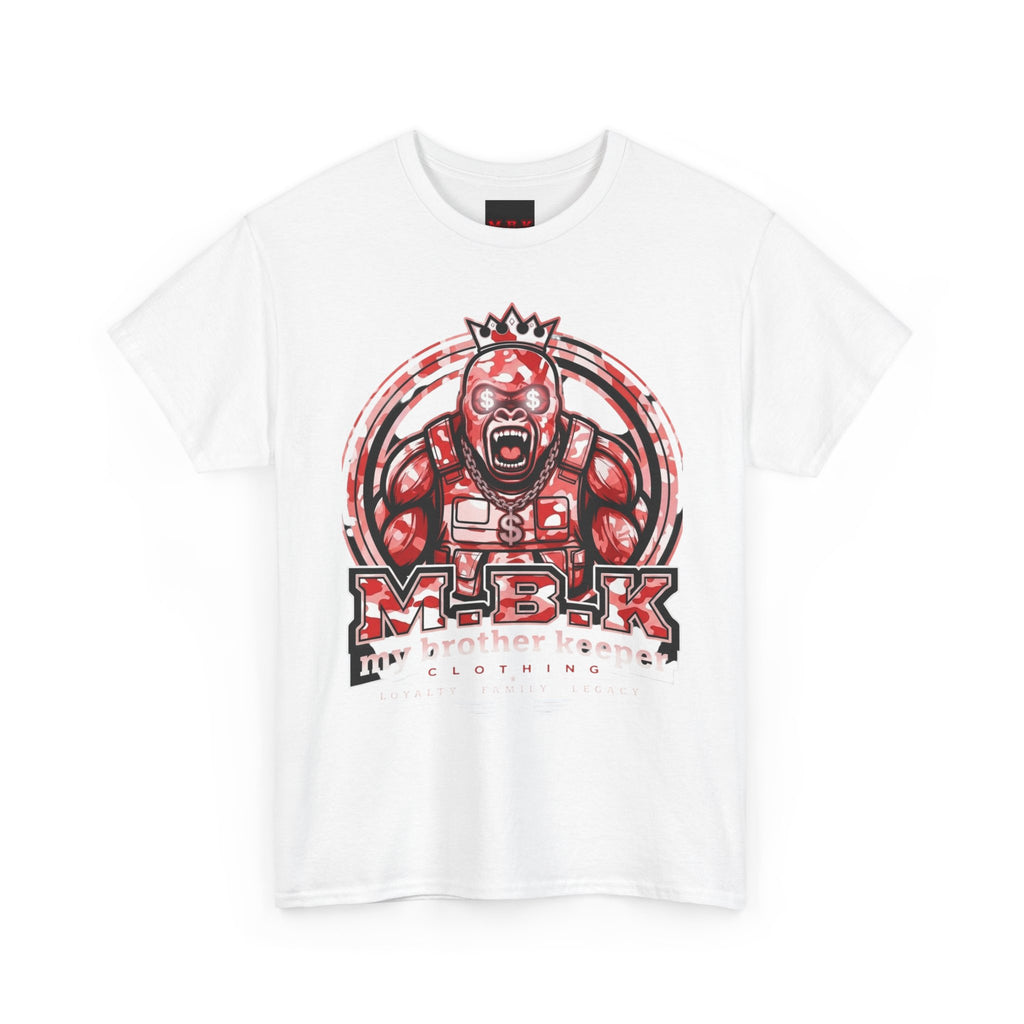 Graphic Tee — Red 'M.B.K. My Brother Keeper' Streetwear T‑Shirt