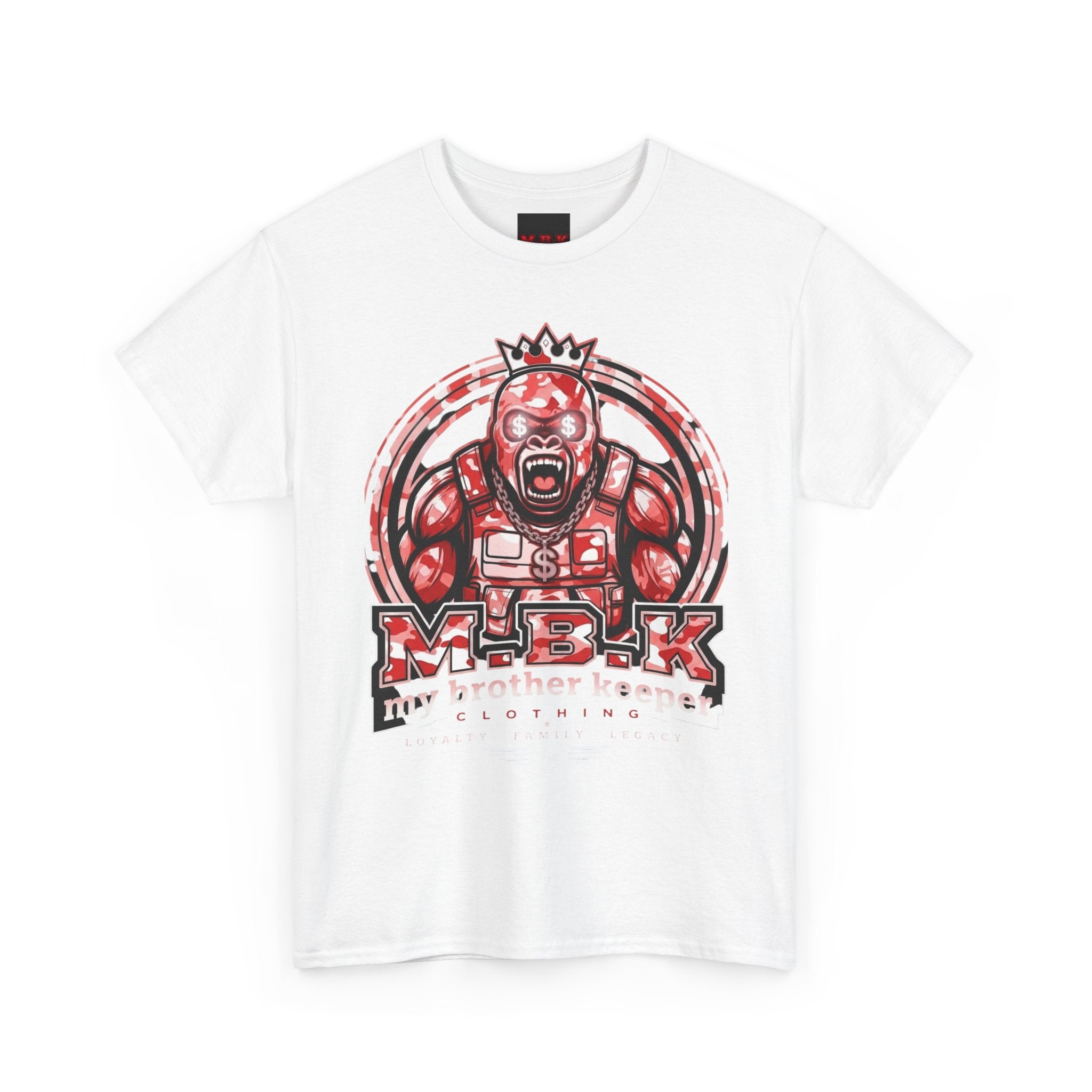 Graphic Tee — Red 'M.B.K. My Brother Keeper' Streetwear T‑Shirt