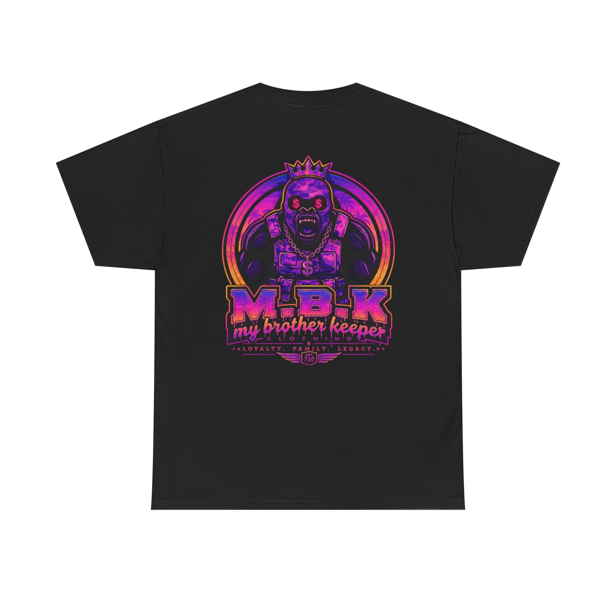 T-Shirt — Neon Skull King "M.B.K. My Brother Keeper" Graphic Tee