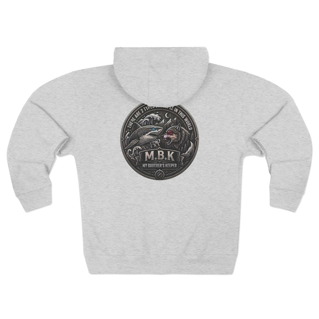 Zip Hoodie — MBK "My Brothers Keeper" Shark Patch Graphic