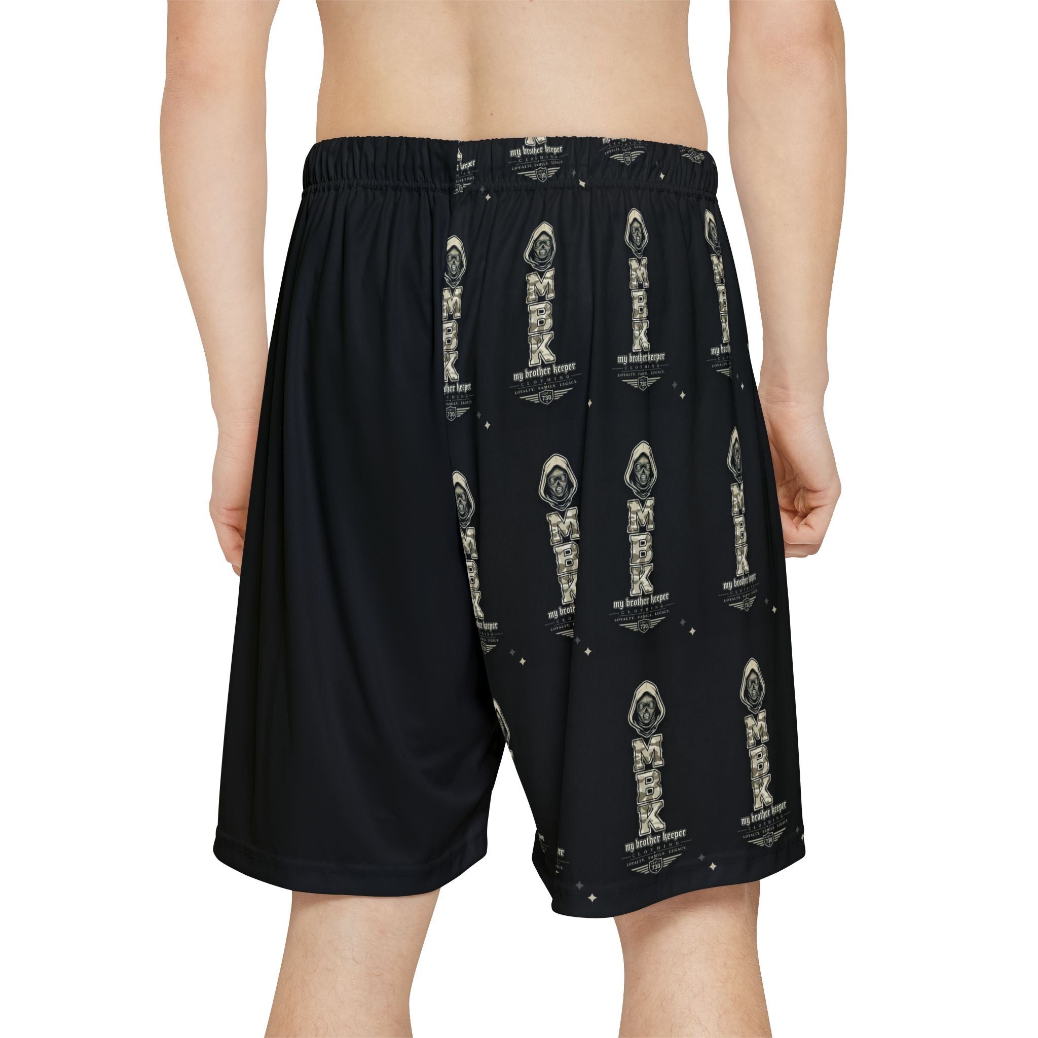 Men's Split-Panel Sports Shorts — MBK Graphic Athletic Shorts